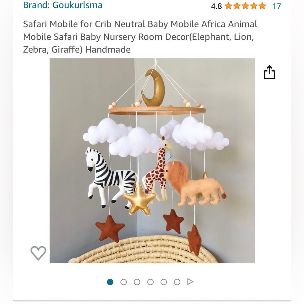 Safari Mobile for Crib
